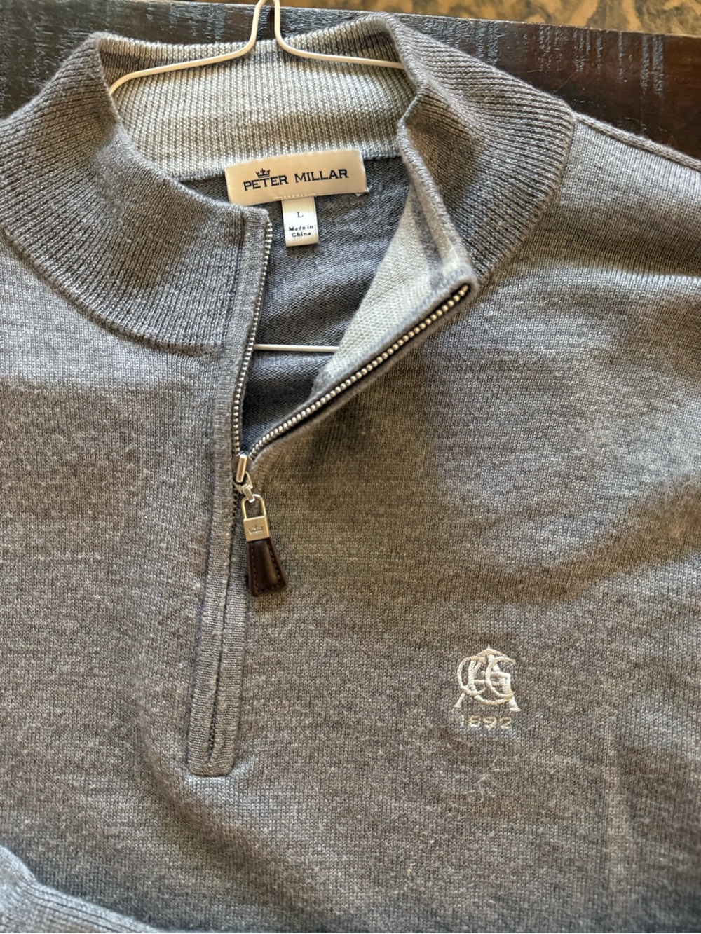 Half-Zip Gray PETER MILLAR Pullover - Picture 2 of 2